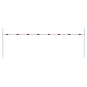 Height restriction barrier | with 2 square posts | cross tube length: 8000 mm | to be fixed by plugs | without barrier of aluminium tube